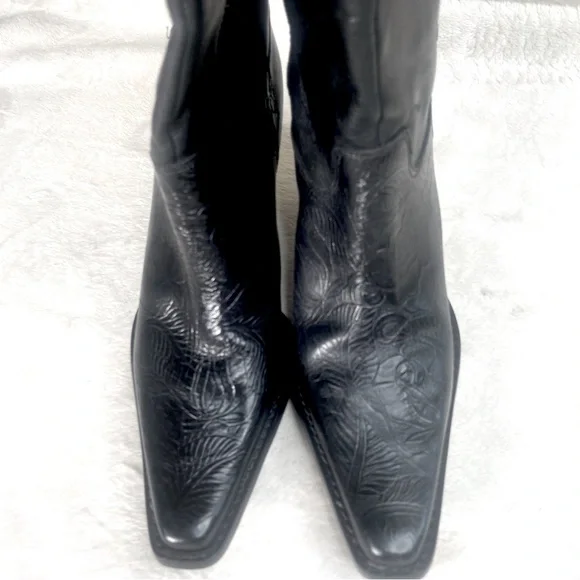 Antonio Melani Tooled Cowgirl Mid Boots - Picture 14 of 15